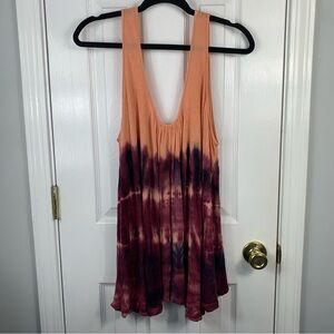 Free People Sebastian Tie Dye Top Bohemian Oversized Size Small